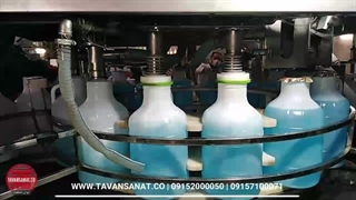 دستگاه پرکن مایع ضد عفونی گالن 10 لیتری توان صنعت / 09152000050