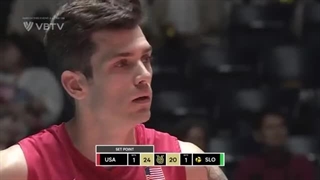 خلاصه دیدار آمریکا (3)  - (1) اسلوونی، در رقابتهای والیبال انتخابی المپیک 2023