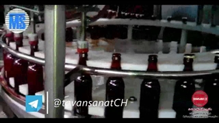 پرکن دربند بطری شیشه با درب تشتکی توان صنعت / 09152000050