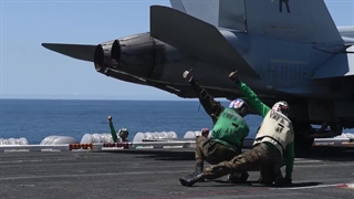 نحوه استفاده از منجنیق برای به پرواز درآورن هواپیماها از روی ناوهای هواپیمابر