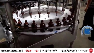 دستگاه پرکن و دربندی ظروف شیشه دارویی توان صنعت / 09152000050