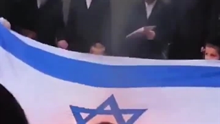 Israeli Flag Burned by Jews