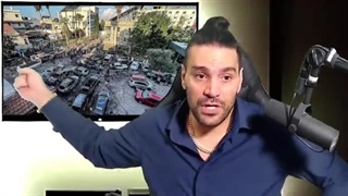 حمله به ناو و عین الاسد؛ ویدیوی برخورد راکت به بیمارستان از زاویه ای