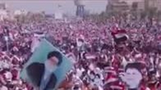 خروش میلیون ها عراقی کفن پوش برای حمایت از مظلومین غزه و انزجار از رژیم صهیونیستی