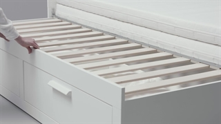 تخت روز ایکیا با 2 کشو/2 تشک مدل BRIMNES