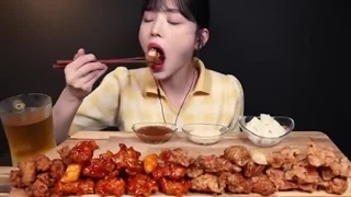 Chicken & Beer Mukbang Asmr