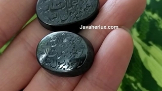 نگین حدید اصل با حکاکی دستی دعای هفت جلاله | حدید هفت جلاله | سنگ حدید اصلی