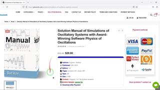 Solution Manual of Simulations of Oscillatory Systems with Award-Winning Software Physics of Oscillations