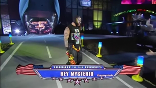 کشتی کج تیمی سه به سه بین The Sheild vs Rey mysterio & The Usos در Tribute to The Troobs 2013
