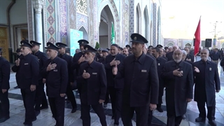 عزاداری خادمان حرم مطهر رضوی در فاطمیه ام ابیها ۱۴۰۲