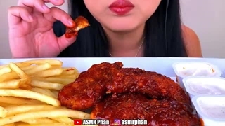ASMR MCDONALDS SPICY CHICKEN TENDERS (NO TALKING) | ASMR Phan