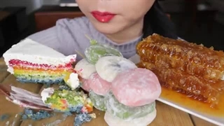 BEST POPULAR ASMR FOOD DESSERT | HONEYCOMB | MOCHI | RAINBOW CAKE | EATING SOUNDS