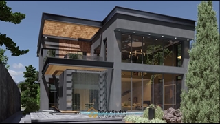 پروژه طراحی ویلا در کردان تهران گاردن