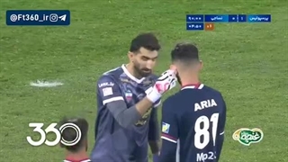 حرکت ناپسند بیرانوند در بازی نساجی