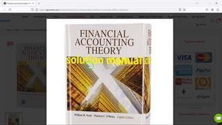 Financial accounting theory William R. Scott 8th edition solutions manual pdf