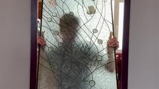 پارتیشن شیشه ای دکوراتیو - جدا کننده آشپزخانه از نشیمن