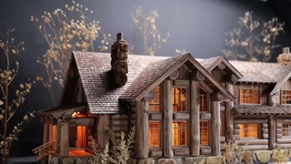 فرایند ساخت خانه چوب کوچک چوبی