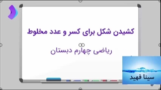 ترسیم شکل برای کسرها و عدهای مخلوط- سینا فهید