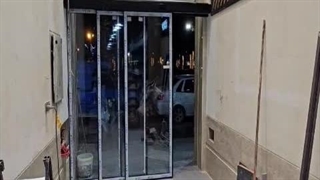 درب اتوماتیک شیشه ای تلسکوپی