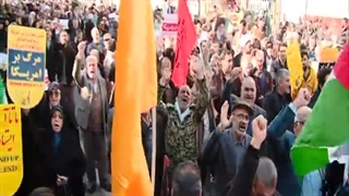 راهپیمایی مردم قزوین در حمایت از سپاه پاسداران در موشک باران تروریست ها