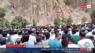 تشییع شهید مدافع امنیت علی سعیدی در شهرکرد شهرستان فلارد