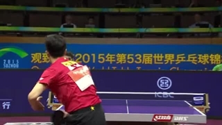 مسابقه تنیس روی میز نوشاد عالمیان با مالانگ چینی 2015